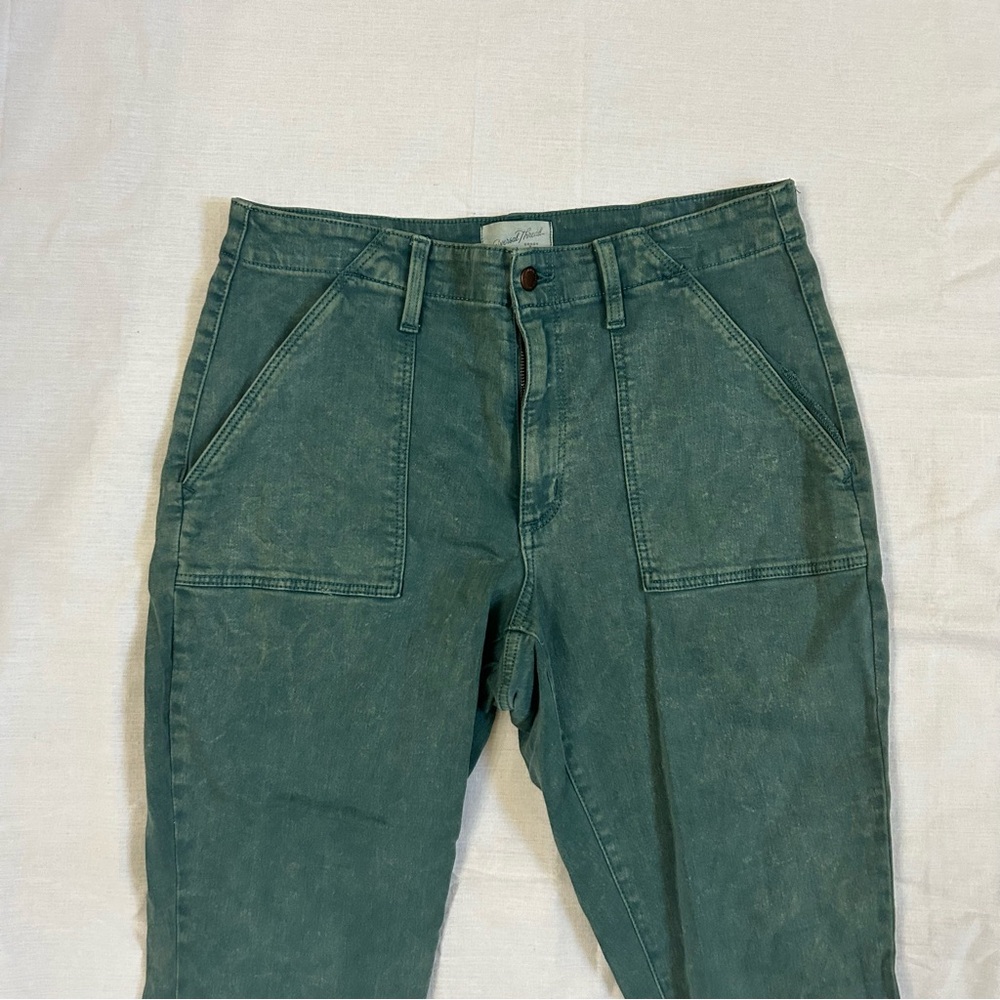 Turquoise Straight Leg Cropped Ankle Jeans Women’s size 12